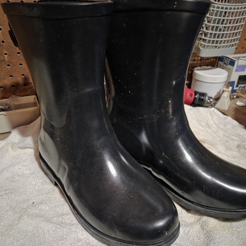 Women's Black Waterproof Rain & Winter Short Boots